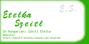 etelka szeitl business card